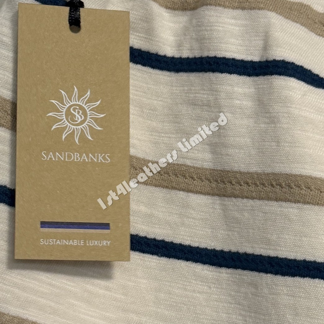 SANDBANKS JACQUARD STRIPED COTTON SHORTS MULTI COLOUR SIZE XL RRP £125 BNWT