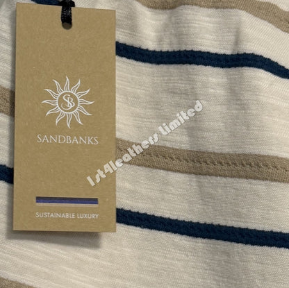 SANDBANKS JACQUARD STRIPED COTTON SHORTS MULTI COLOUR SIZE XL RRP £125 BNWT