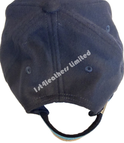 SANDBANKS WOOL CLASSIC 6 PANEL BASEBALL CAP NAVY BLUE ONE SIZE RRP £105 BNWT