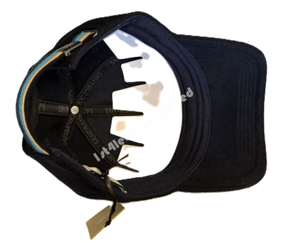 SANDBANKS WOOL CLASSIC 6 PANEL BASEBALL CAP NAVY BLUE ONE SIZE RRP £105 BNWT