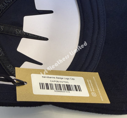SANDBANKS WOOL CLASSIC 6 PANEL BASEBALL CAP NAVY BLUE ONE SIZE RRP £105 BNWT