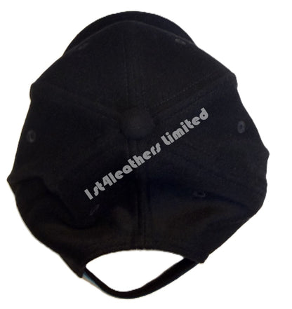 SANDBANKS WOOL CLASSIC 6 PANEL BASEBALL CAP BLACK ONE SIZE RRP £105 BNWT