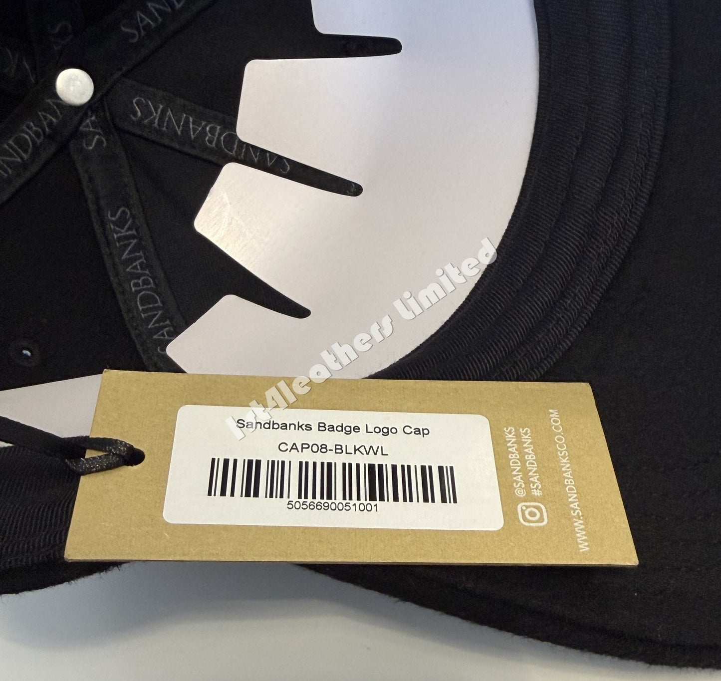 SANDBANKS WOOL CLASSIC 6 PANEL BASEBALL CAP BLACK ONE SIZE RRP £105 BNWT