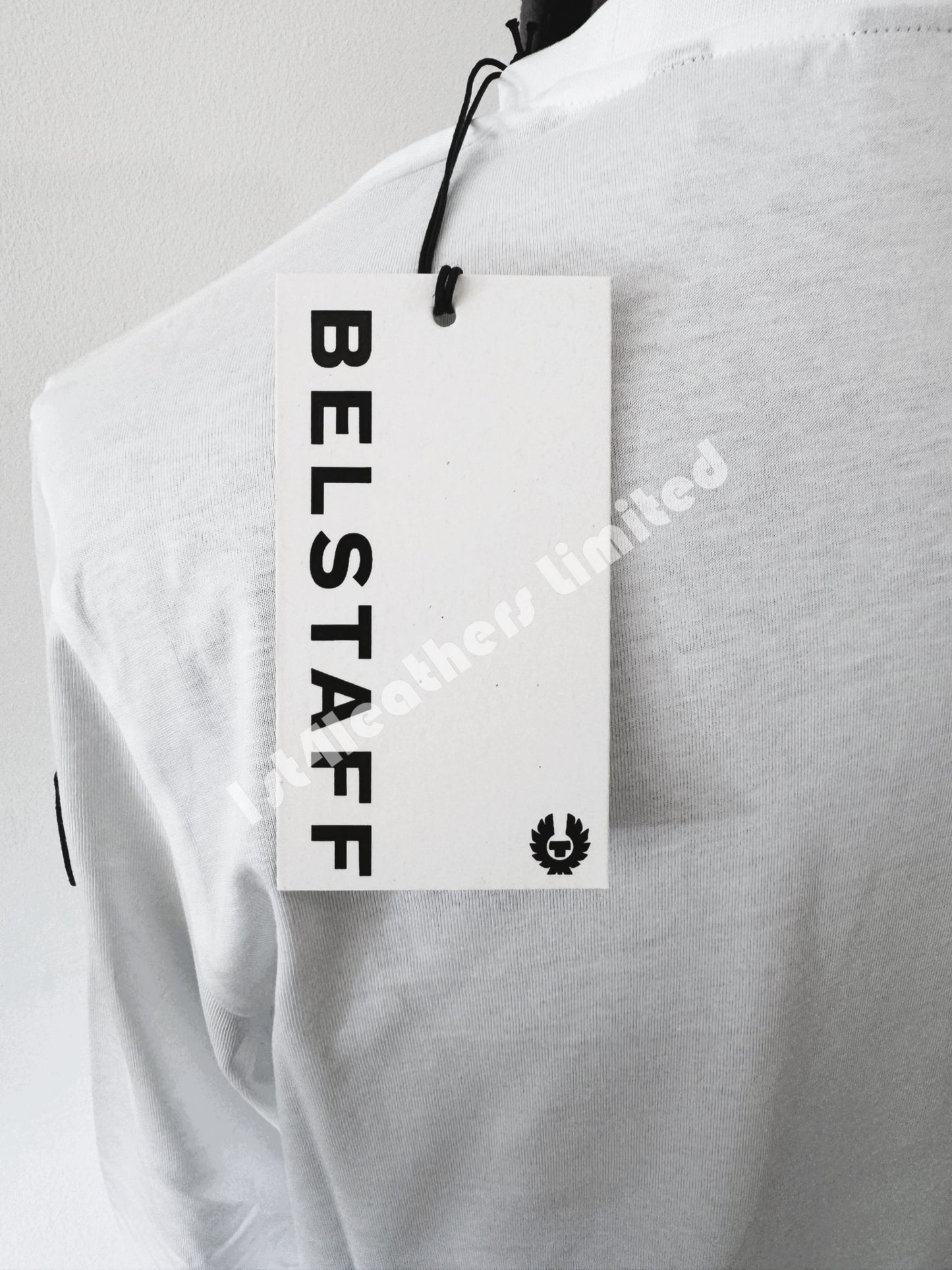 BELSTAFF THOM LONG SLEEVE COTTON POCKET T-SHIRT WHITE RRP £75 BNWT