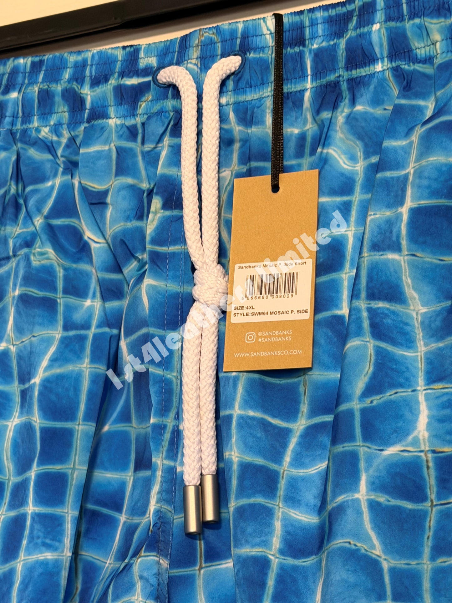 SANDBANKS MOSAIC SWIM SHORTS BLUE RRP £140 BNWT
