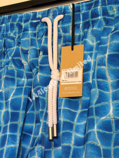 SANDBANKS MOSAIC SWIM SHORTS BLUE RRP £140 BNWT