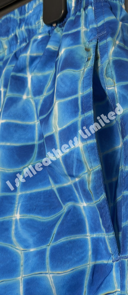 SANDBANKS MOSAIC SWIM SHORTS BLUE RRP £140 BNWT