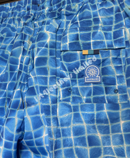 SANDBANKS MOSAIC SWIM SHORTS BLUE RRP £140 BNWT
