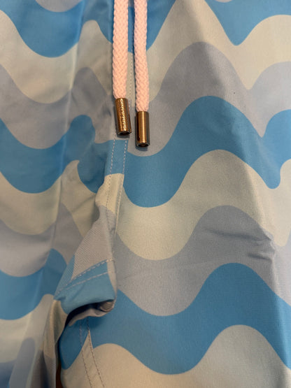 SANDBANKS GEOMETRIC WAVE SWIM SHORTS CRYSTAL BLUE RRP £135 BNWT
