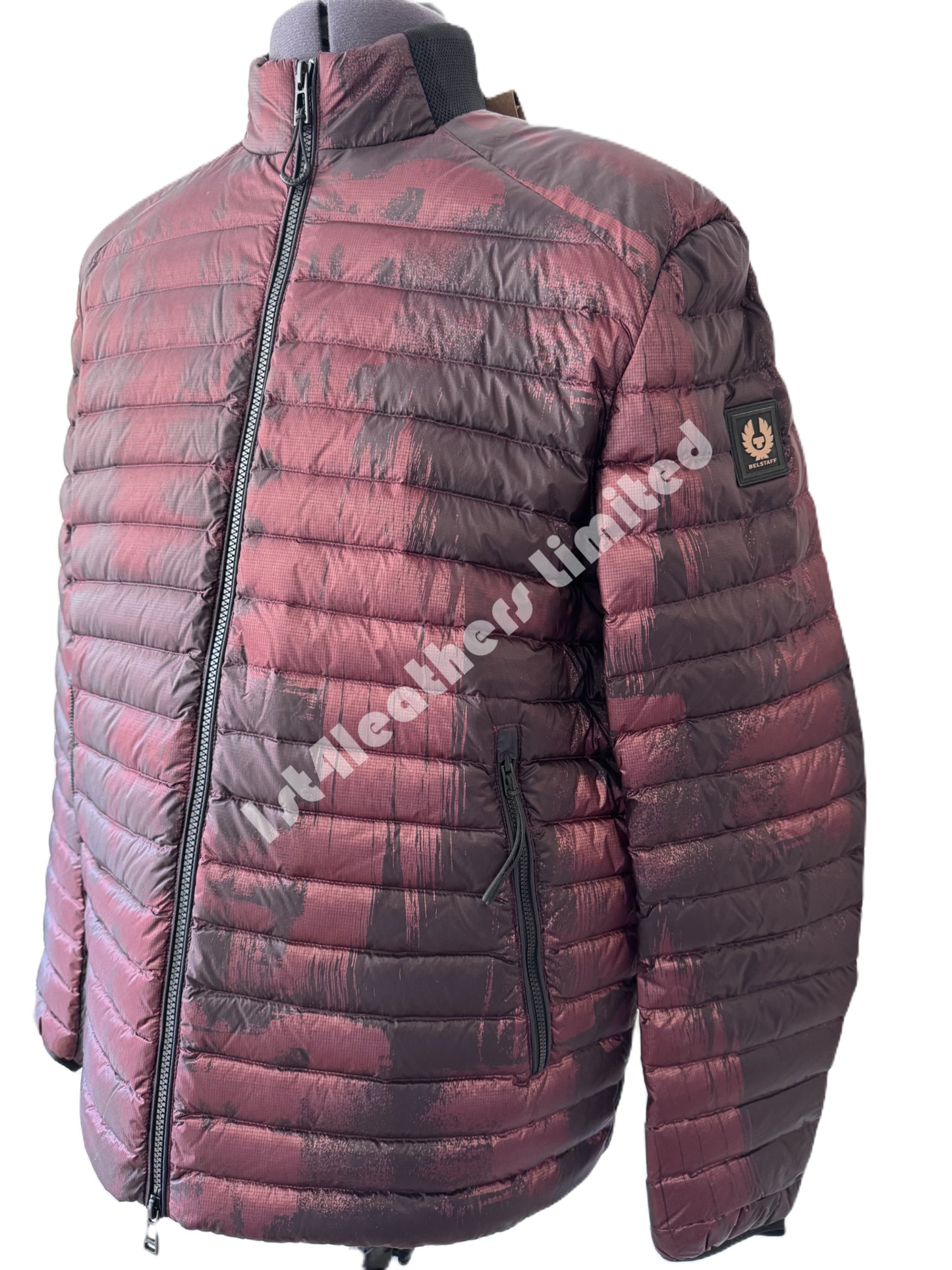 BELSTAFF ABSTRACT AIRFRAME LIGHTWEIGHT DOWN PUFFA JACKET LAVA RED RRP £450 BNWT