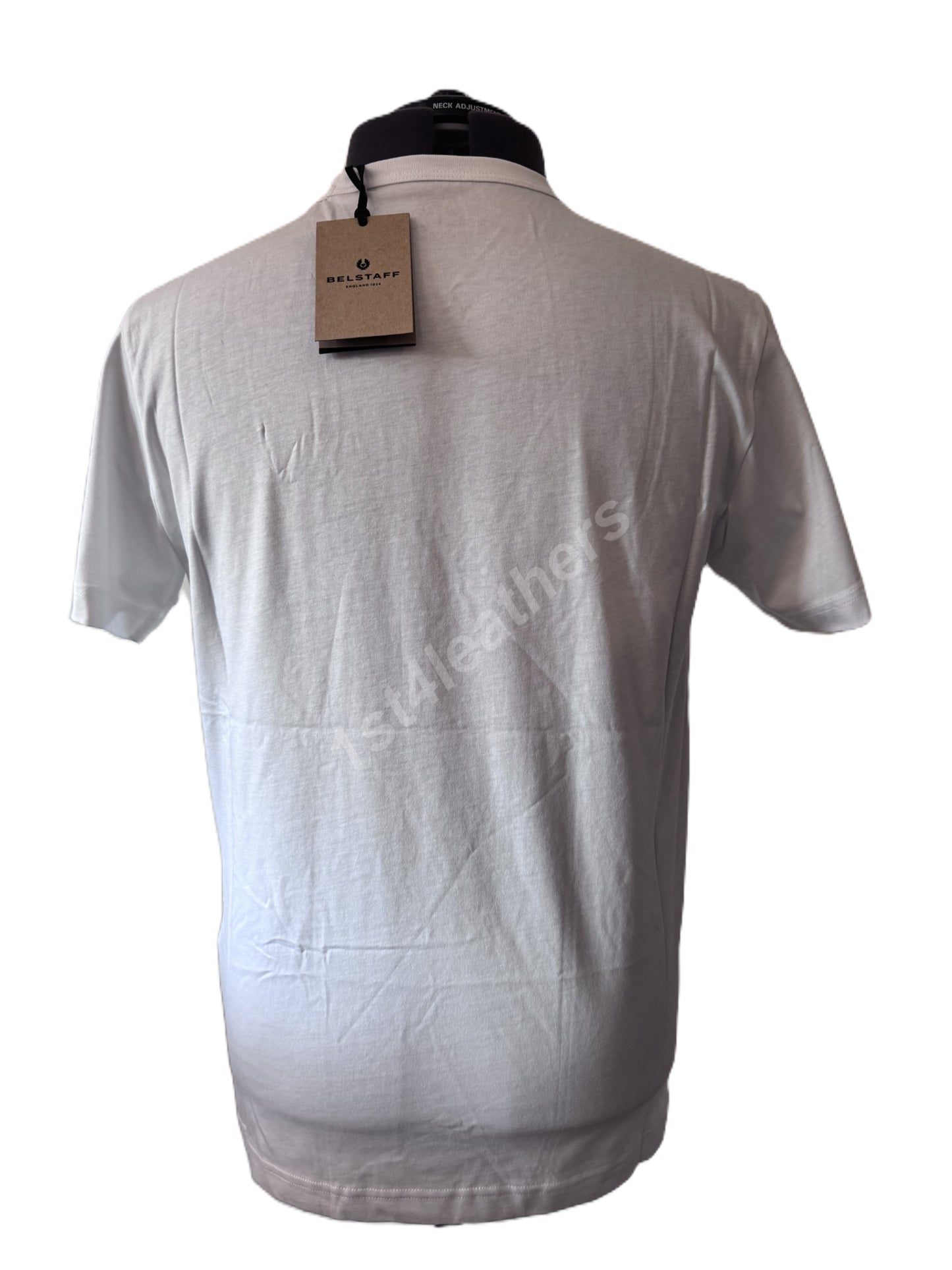 BELSTAFF COTELAND 2.0 WHITE & FADED GREY COTTON T-SHIRT RRP £60 BNWT