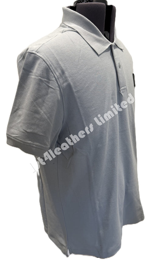 BELSTAFF STEWARTON PIQUE COTTON POLO SHIRT QUARRY BLUE RRP £95 BNWT