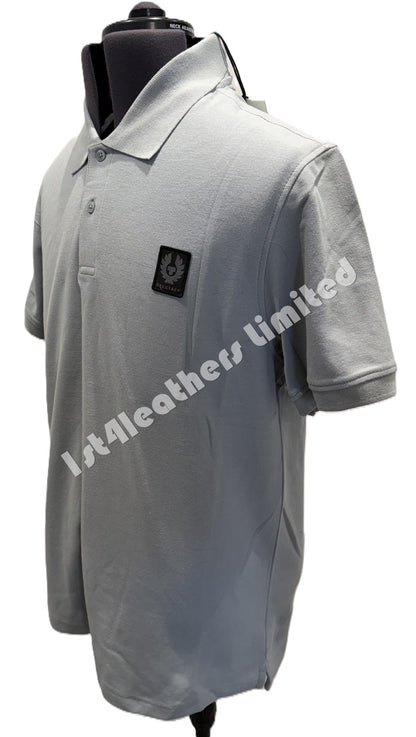 BELSTAFF STEWARTON PIQUE COTTON POLO SHIRT QUARRY BLUE RRP £95 BNWT
