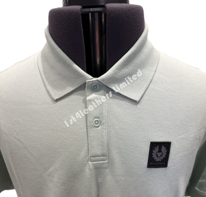 BELSTAFF PHOENIX PATCH PIQUE COTTON POLO SHIRT BREEZE GREEN RRP £95 BNWT
