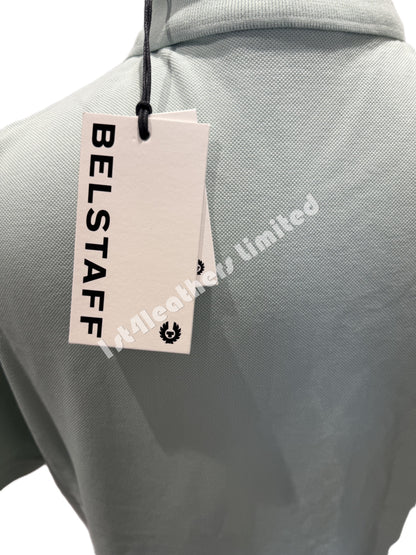 BELSTAFF PHOENIX PATCH PIQUE COTTON POLO SHIRT BREEZE GREEN RRP £95 BNWT