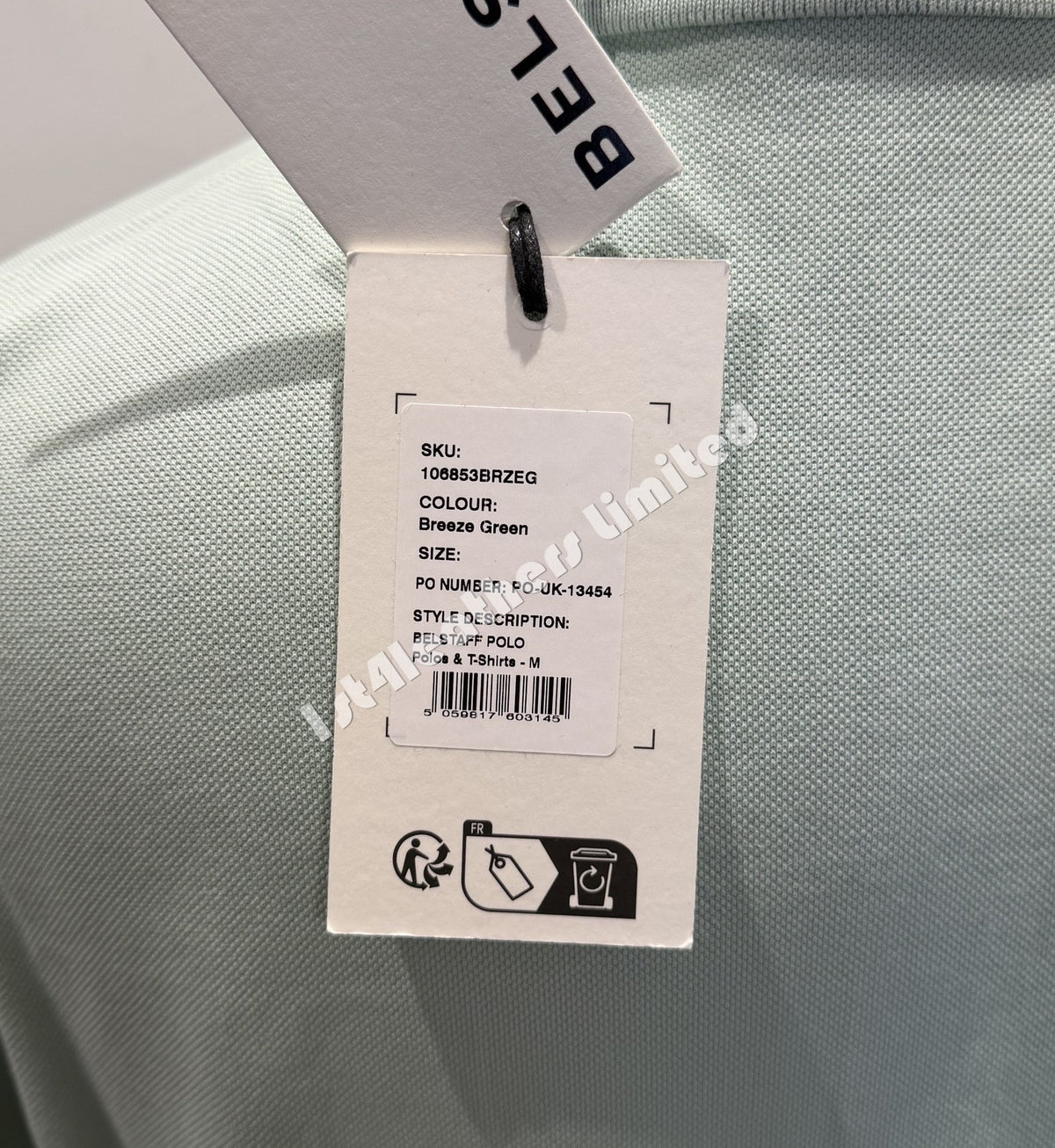 BELSTAFF PHOENIX PATCH PIQUE COTTON POLO SHIRT BREEZE GREEN RRP £95 BNWT
