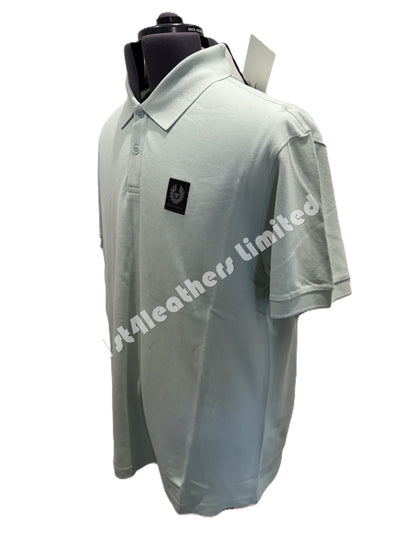BELSTAFF PHOENIX PATCH PIQUE COTTON POLO SHIRT BREEZE GREEN RRP £95 BNWT