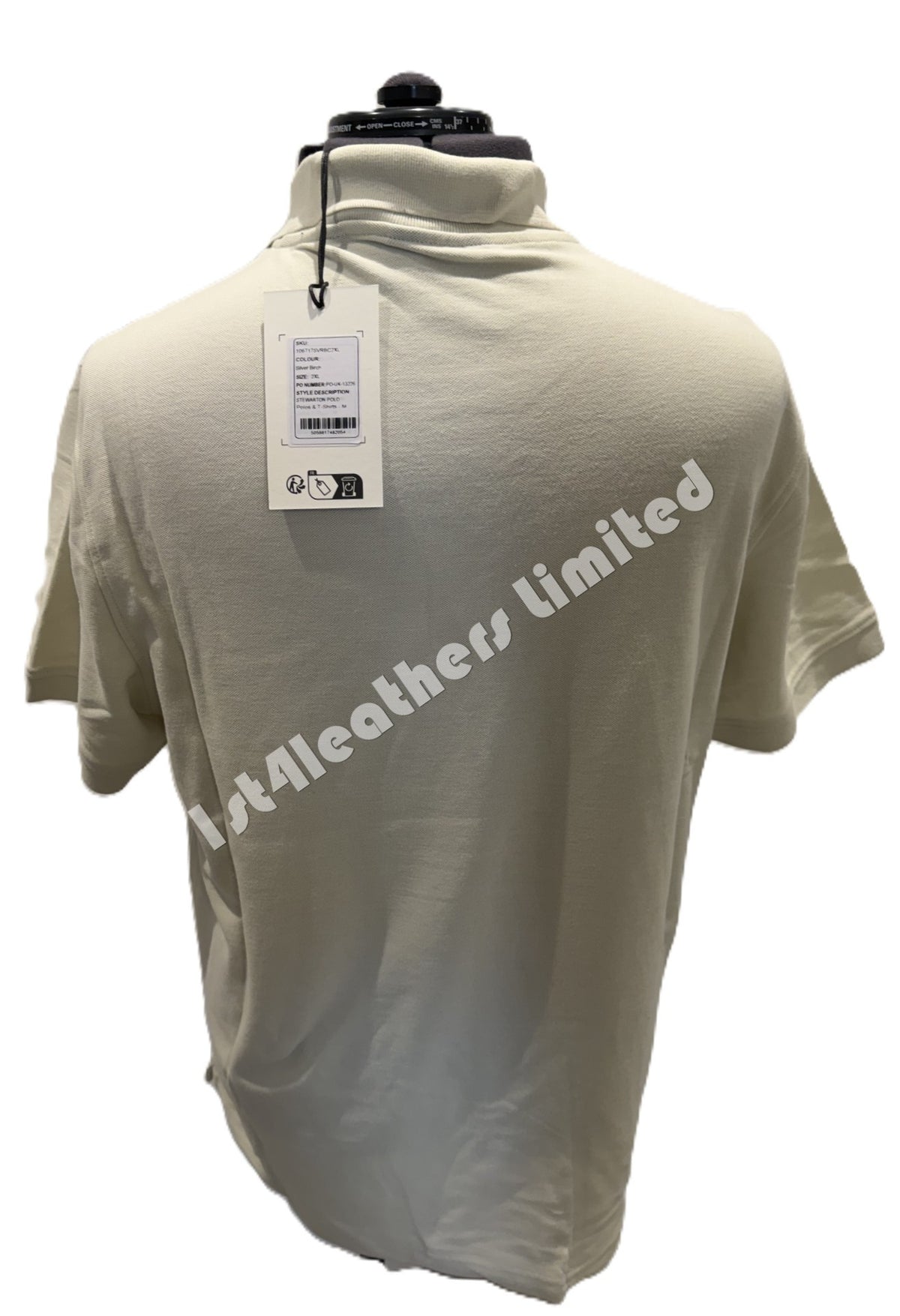 BELSTAFF STEWARTON PIQUE COTTON POLO SHIRT SILVER BIRCH (CREAM) RRP £95 BNWT