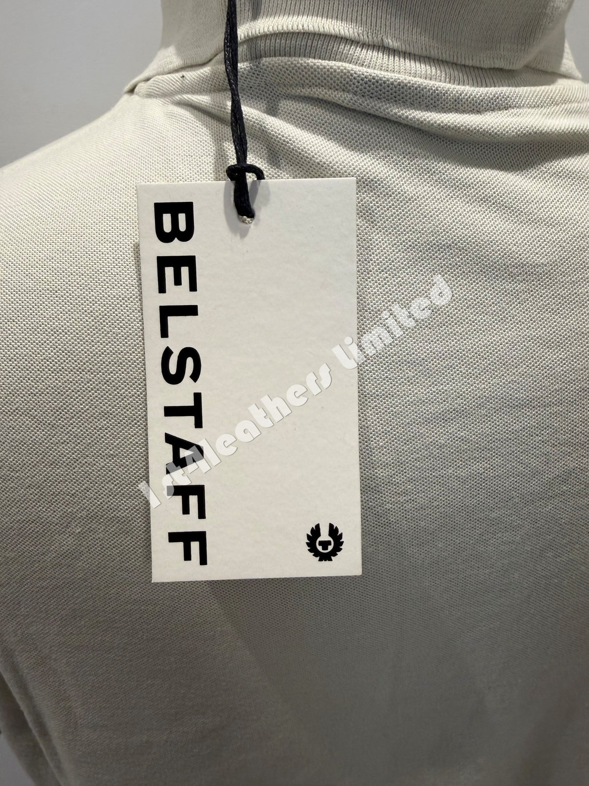 BELSTAFF STEWARTON PIQUE COTTON POLO SHIRT SILVER BIRCH (CREAM) RRP £95 BNWT