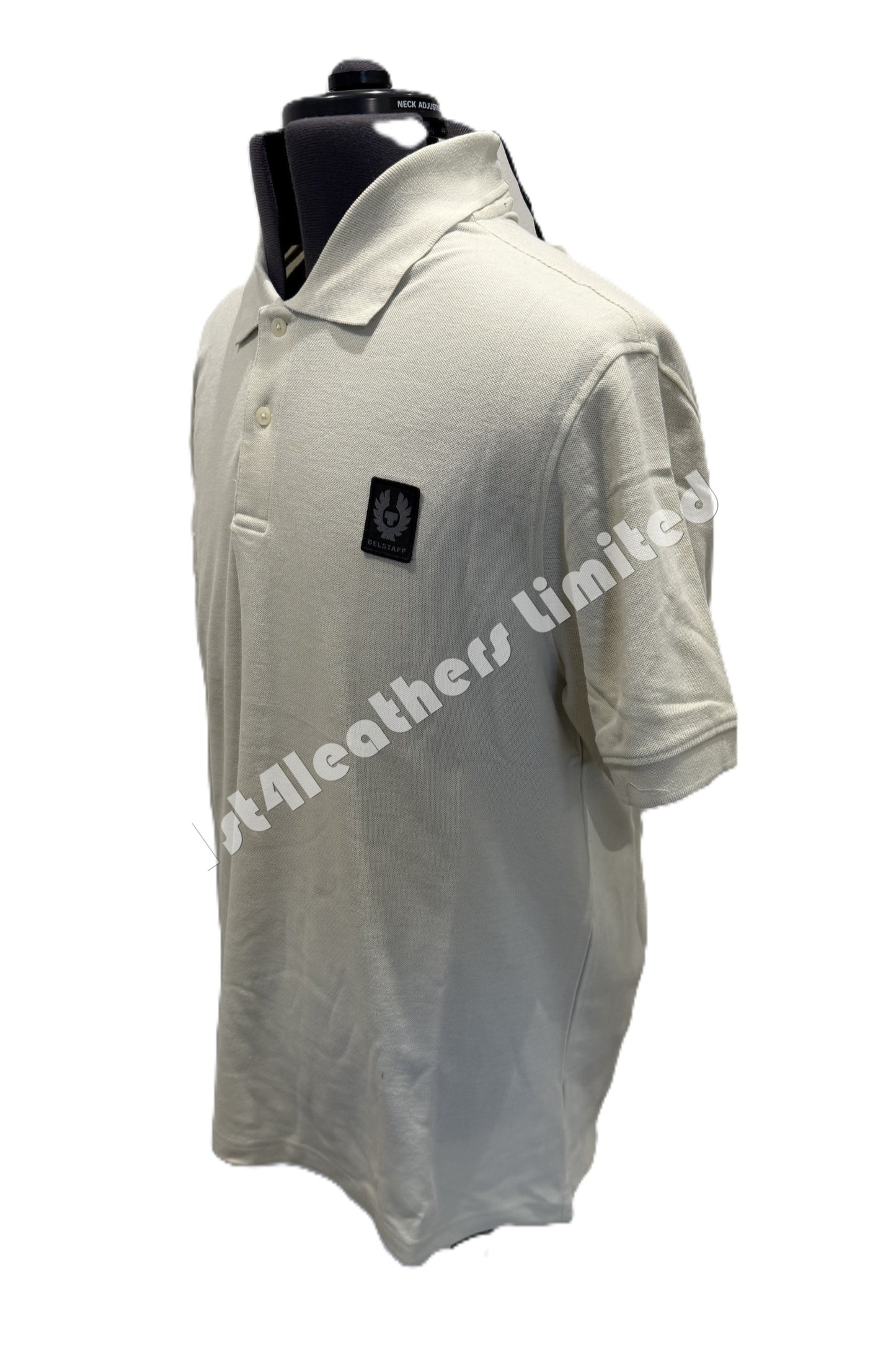 BELSTAFF STEWARTON PIQUE COTTON POLO SHIRT SILVER BIRCH (CREAM) RRP £95 BNWT