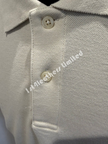 BELSTAFF STEWARTON PIQUE COTTON POLO SHIRT SILVER BIRCH (CREAM) RRP £95 BNWT