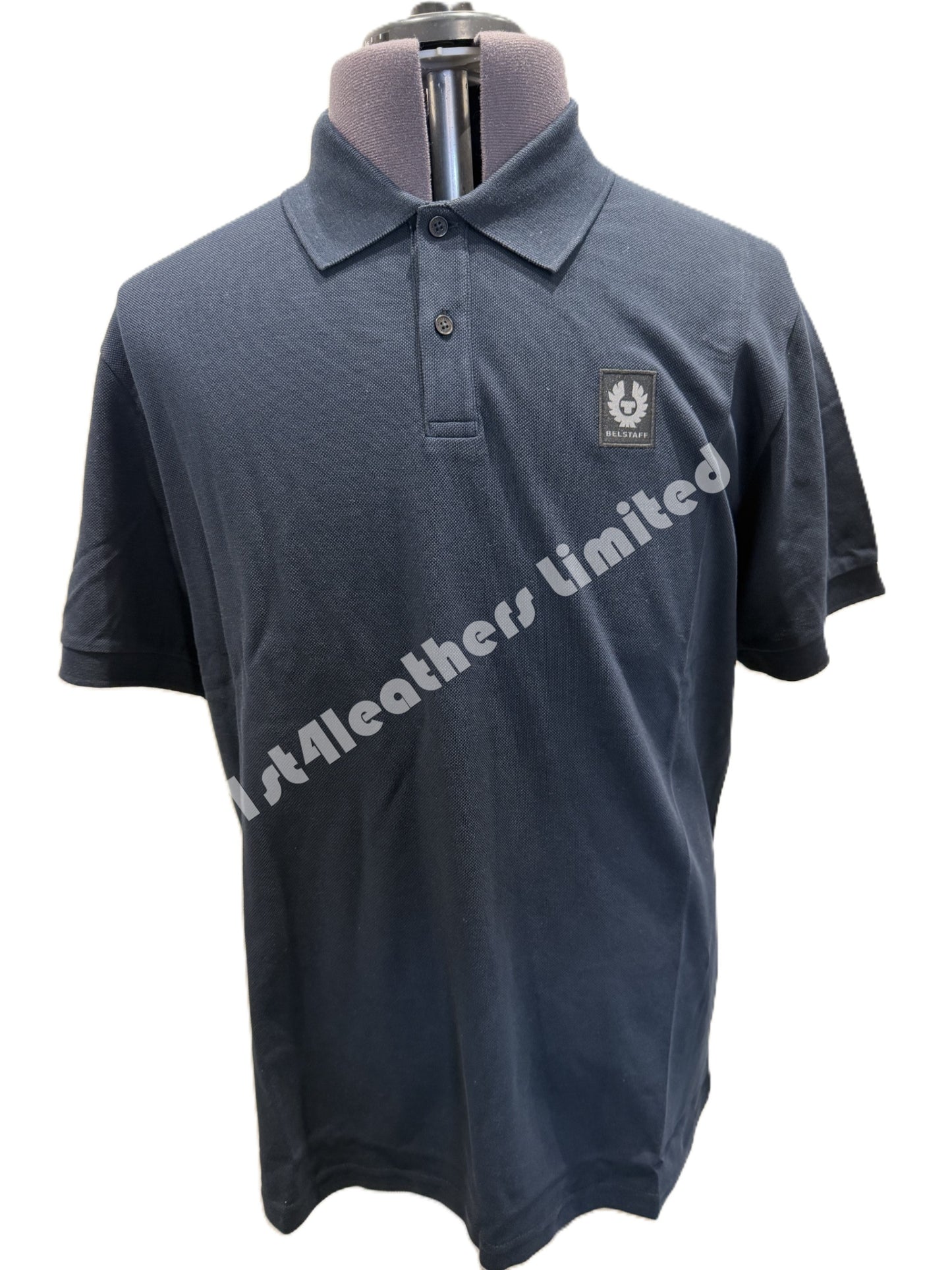 BELSTAFF PHOENIX PATCH PIQUE COTTON POLO SHIRT DARK INK NAVY RRP £95 BNWT