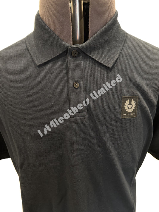 BELSTAFF PHOENIX PATCH PIQUE COTTON POLO SHIRT DARK INK NAVY RRP £95 BNWT