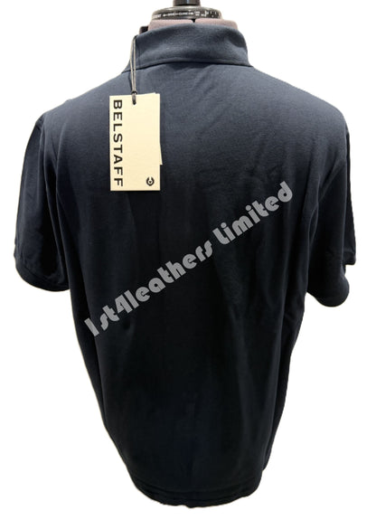 BELSTAFF PHOENIX PATCH PIQUE COTTON POLO SHIRT DARK INK NAVY RRP £95 BNWT