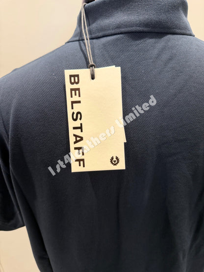 BELSTAFF PHOENIX PATCH PIQUE COTTON POLO SHIRT DARK INK NAVY RRP £95 BNWT