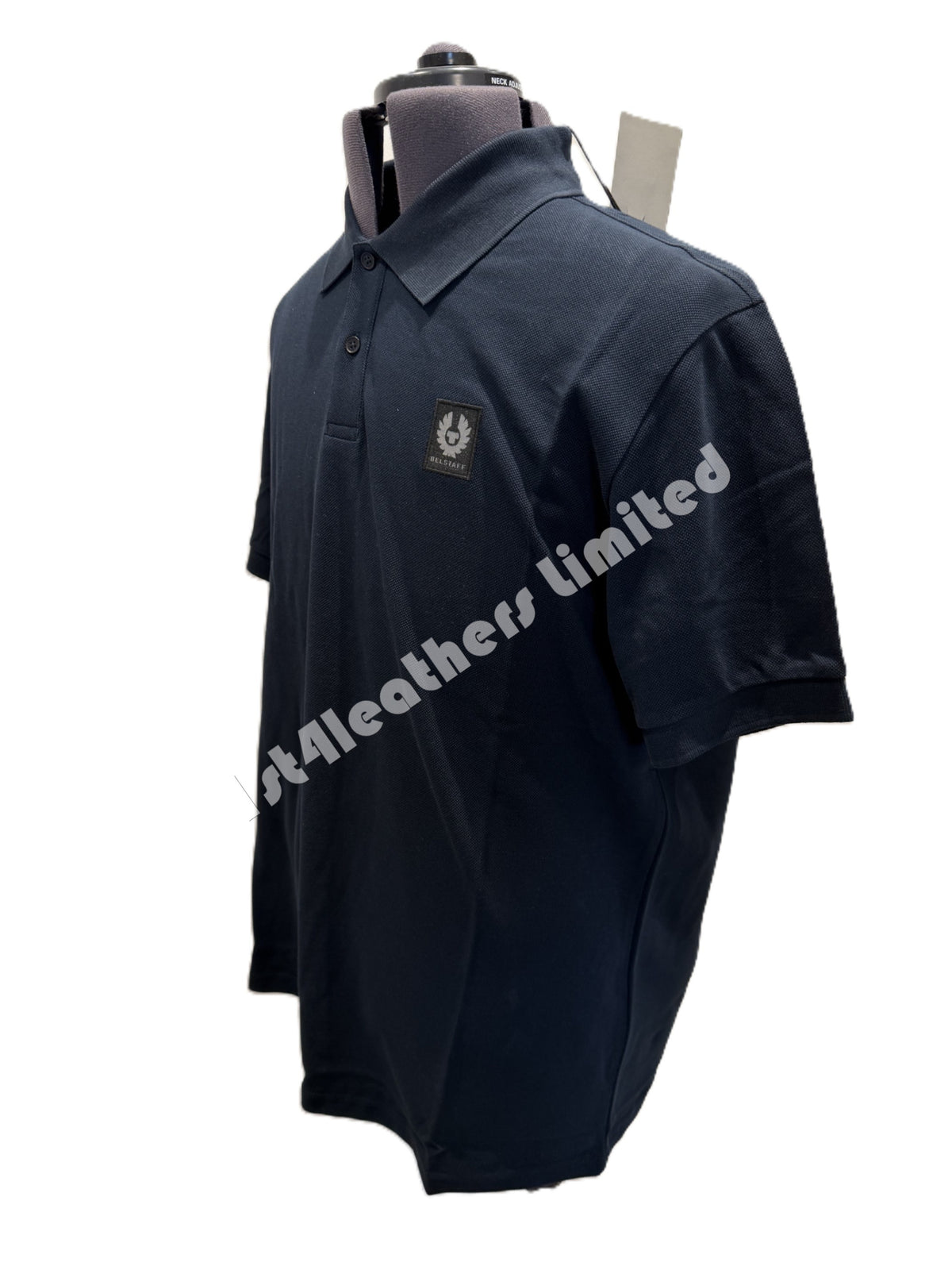 BELSTAFF PHOENIX PATCH PIQUE COTTON POLO SHIRT DARK INK NAVY RRP £95 BNWT