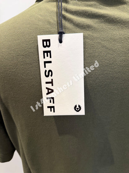 BELSTAFF STEWARTON PIQUE COTTON POLO SHIRT TRUE OLIVE RRP £95 BNWT