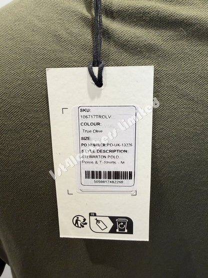 BELSTAFF STEWARTON PIQUE COTTON POLO SHIRT TRUE OLIVE RRP £95 BNWT