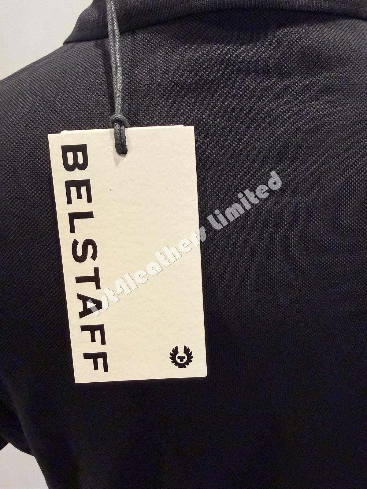 BELSTAFF PHOENIX PATCH PIQUE COTTON POLO SHIRT BLACK RRP £95 BNWT