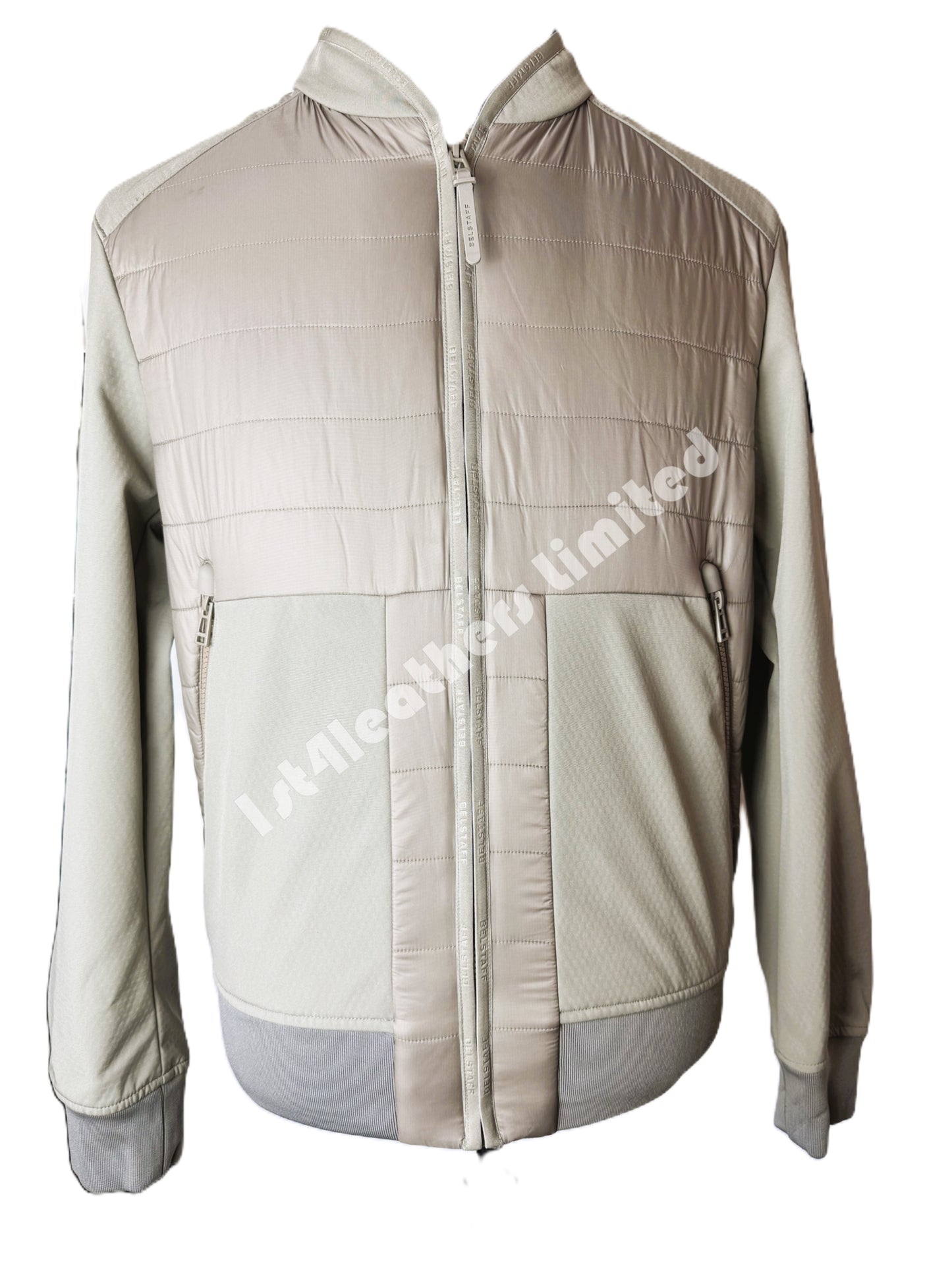 BELSTAFF REVOLVE MULTI MEDIA BOMBER JACKET FOSSIL UK40 LARGE RRP £325 BNWT