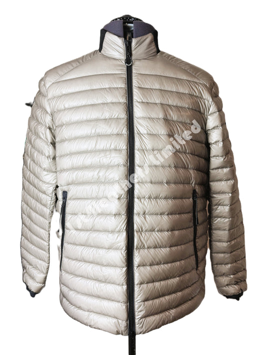 BELSTAFF AIRFRAME ULTRA LIGHTWEIGHT DOWN PUFFA JACKET SILVER UK42 XL RRP £425 NEW