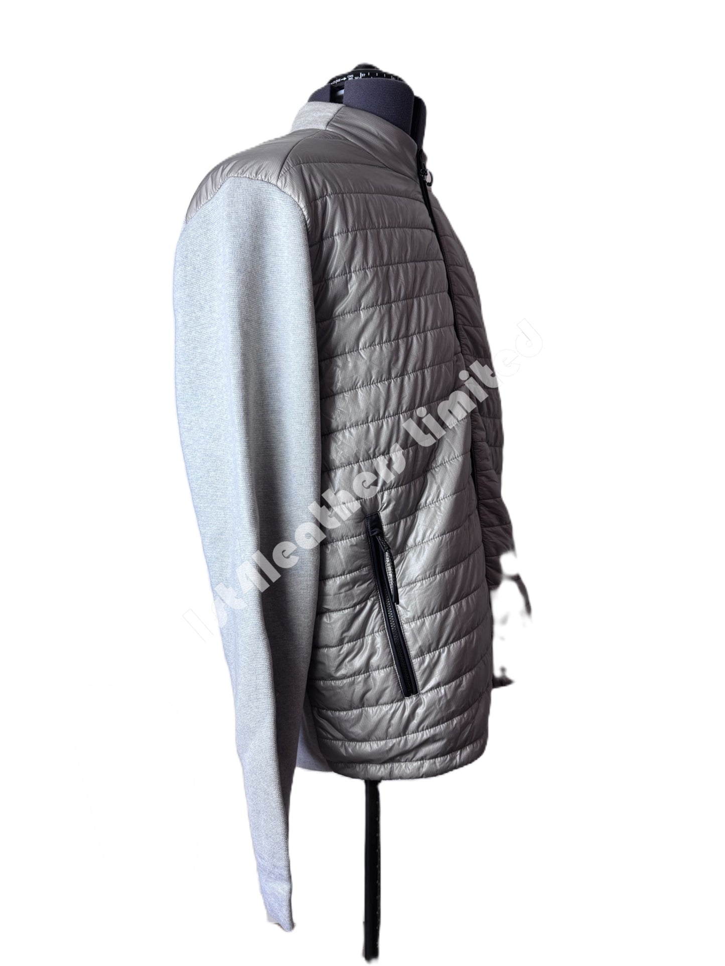 BELSTAFF VEER FULL ZIP MIXED MEDIA CARDIGAN JACKET WHITE/LIGHT GREY 3XL RRP £325