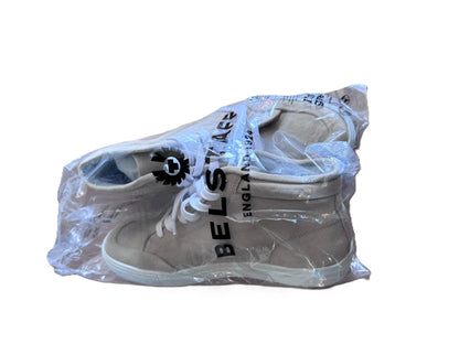 BELSTAFF RALLY HIGH TOP SUEDE LEATHER TRAINERS SNEAKERS FAWN UK 9 RRP £275 BNIB