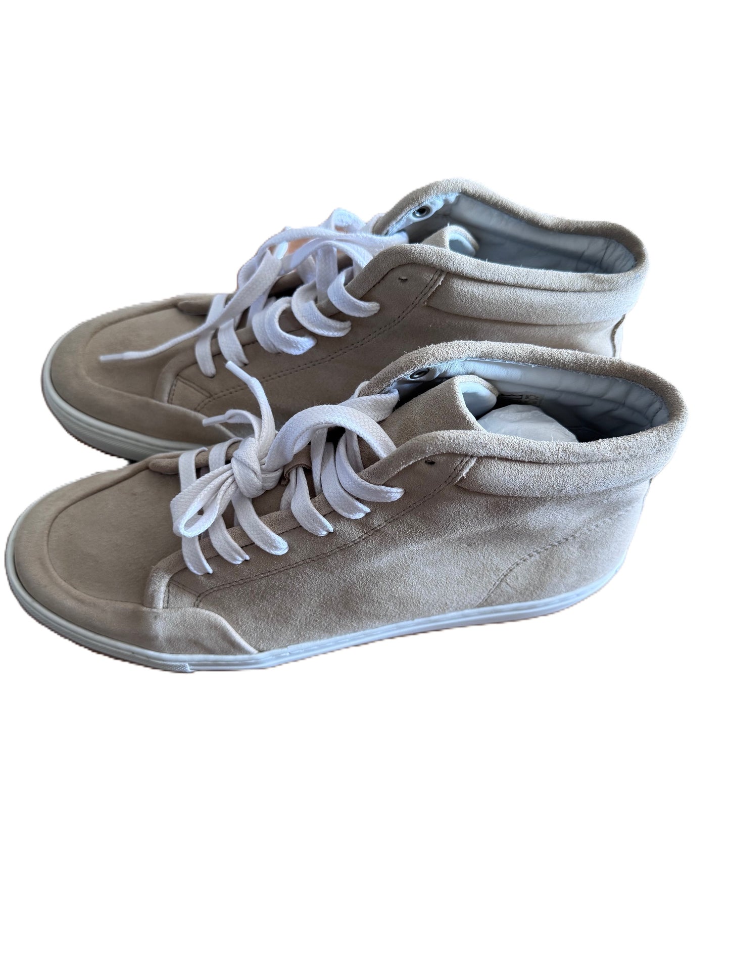 BELSTAFF RALLY HIGH TOP SUEDE LEATHER TRAINERS SNEAKERS FAWN UK 11 RRP £275 BNIB