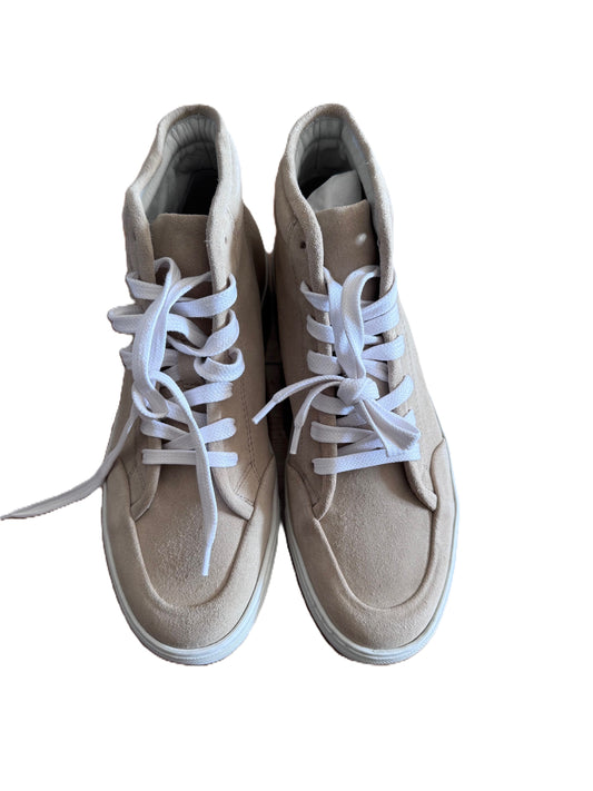 BELSTAFF RALLY HIGH TOP SUEDE LEATHER TRAINERS SNEAKERS FAWN UK 9 RRP £275 BNIB