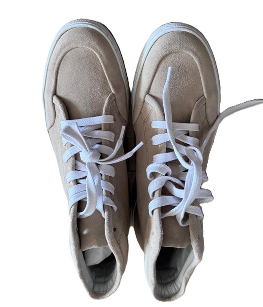 BELSTAFF RALLY HIGH TOP SUEDE LEATHER TRAINERS SNEAKERS FAWN UK 9 RRP £275 BNIB