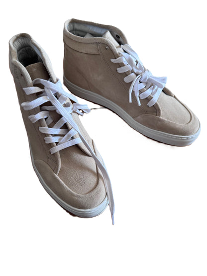 BELSTAFF RALLY HIGH TOP SUEDE LEATHER TRAINERS SNEAKERS FAWN UK 9 RRP £275 BNIB