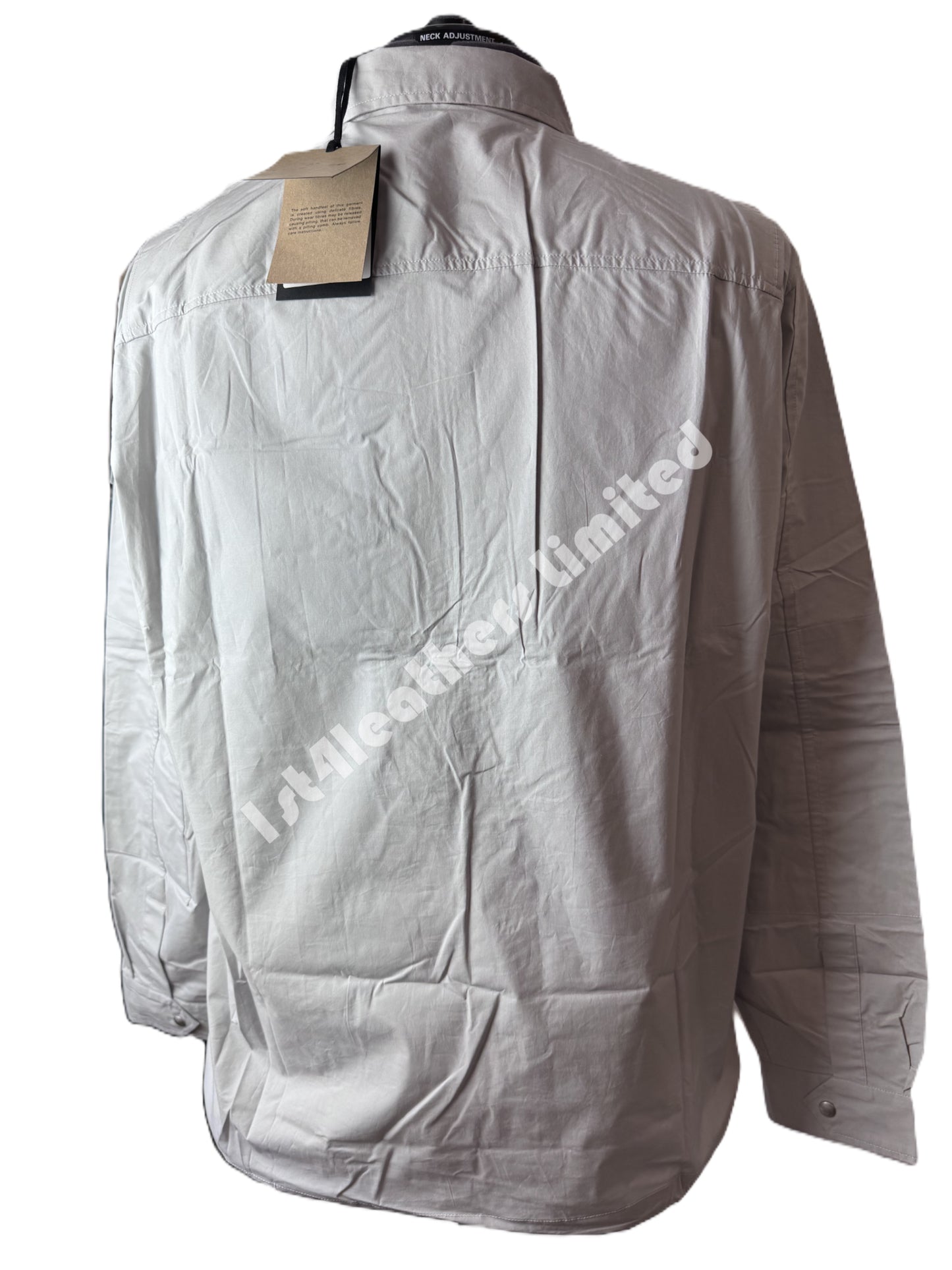 Belstaff Tack Quarter Zip Overshirt in Pearl Grey