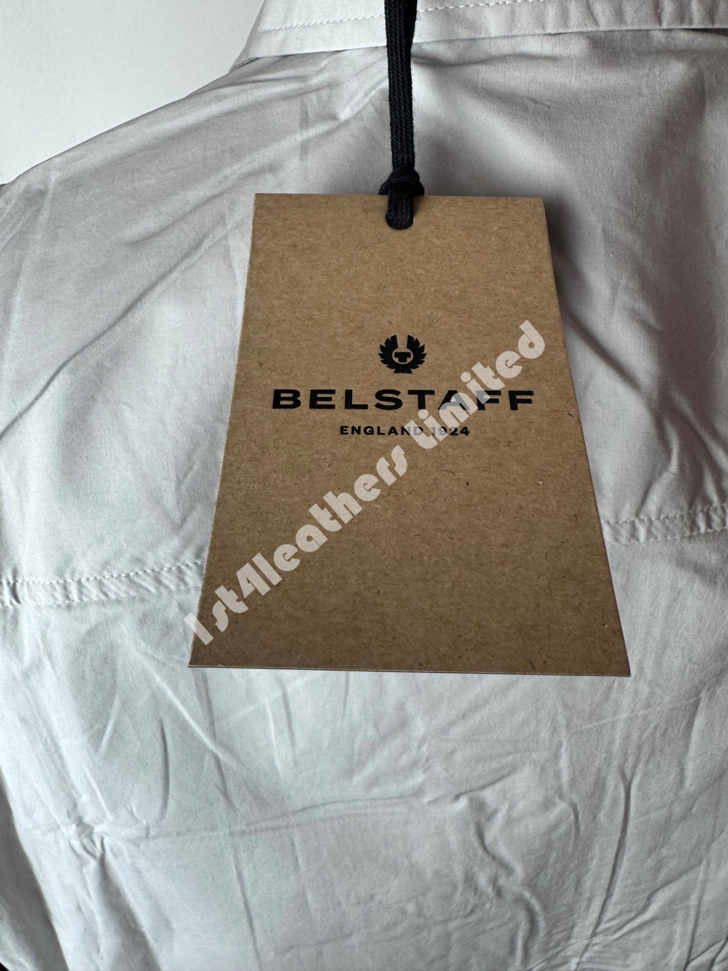 Belstaff Tack Quarter Zip Overshirt in Pearl Grey