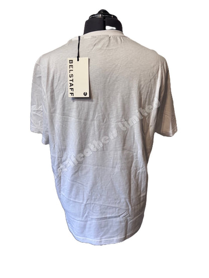 BELSTAFF MONKFORD PHOENIX PATCH T-SHIRT WHITE 2XL RRP £60 BNWT