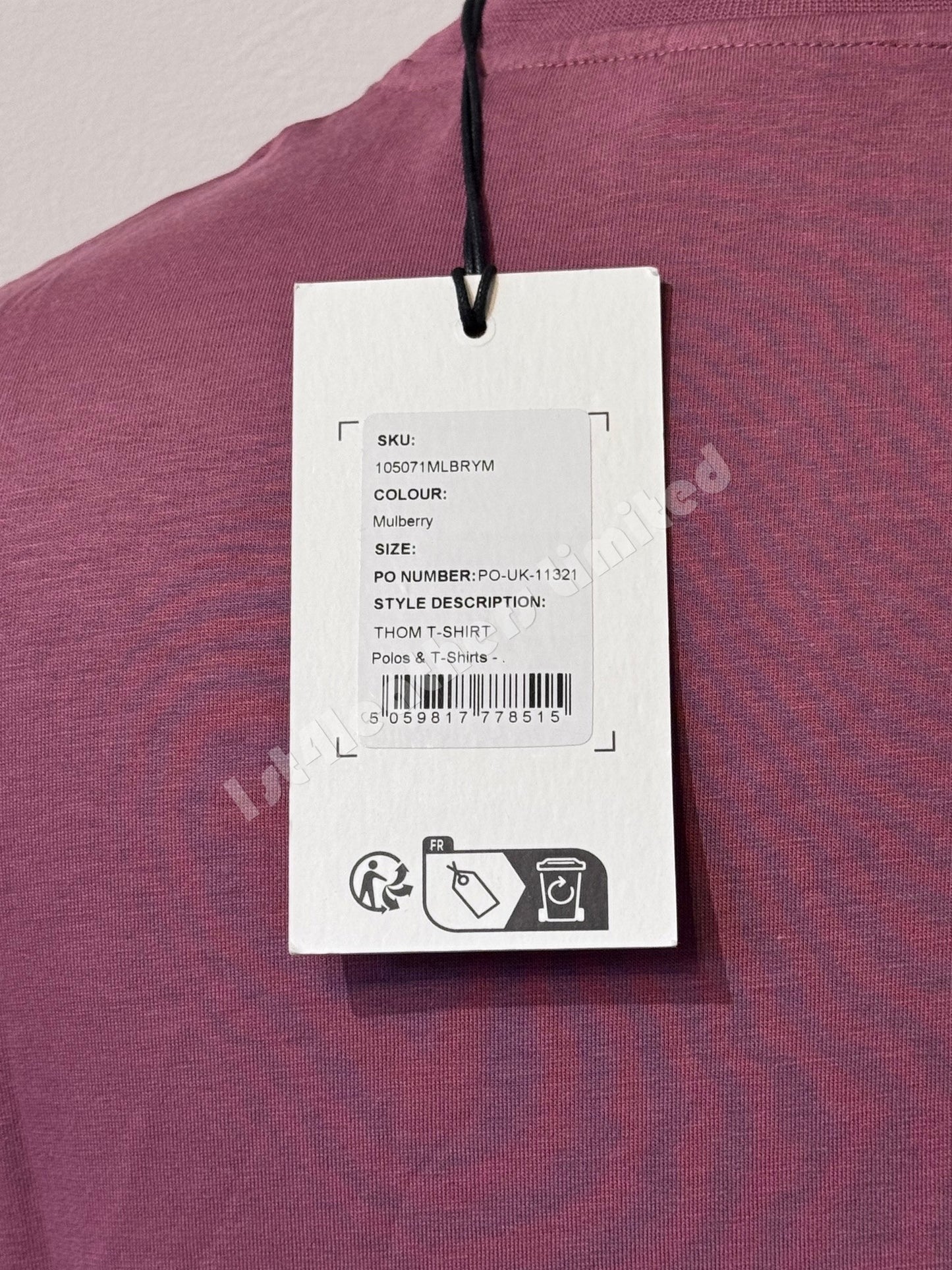 BELSTAFF THOM COTTON POCKET T-SHIRT MULBERRY RRP £60 BNWT