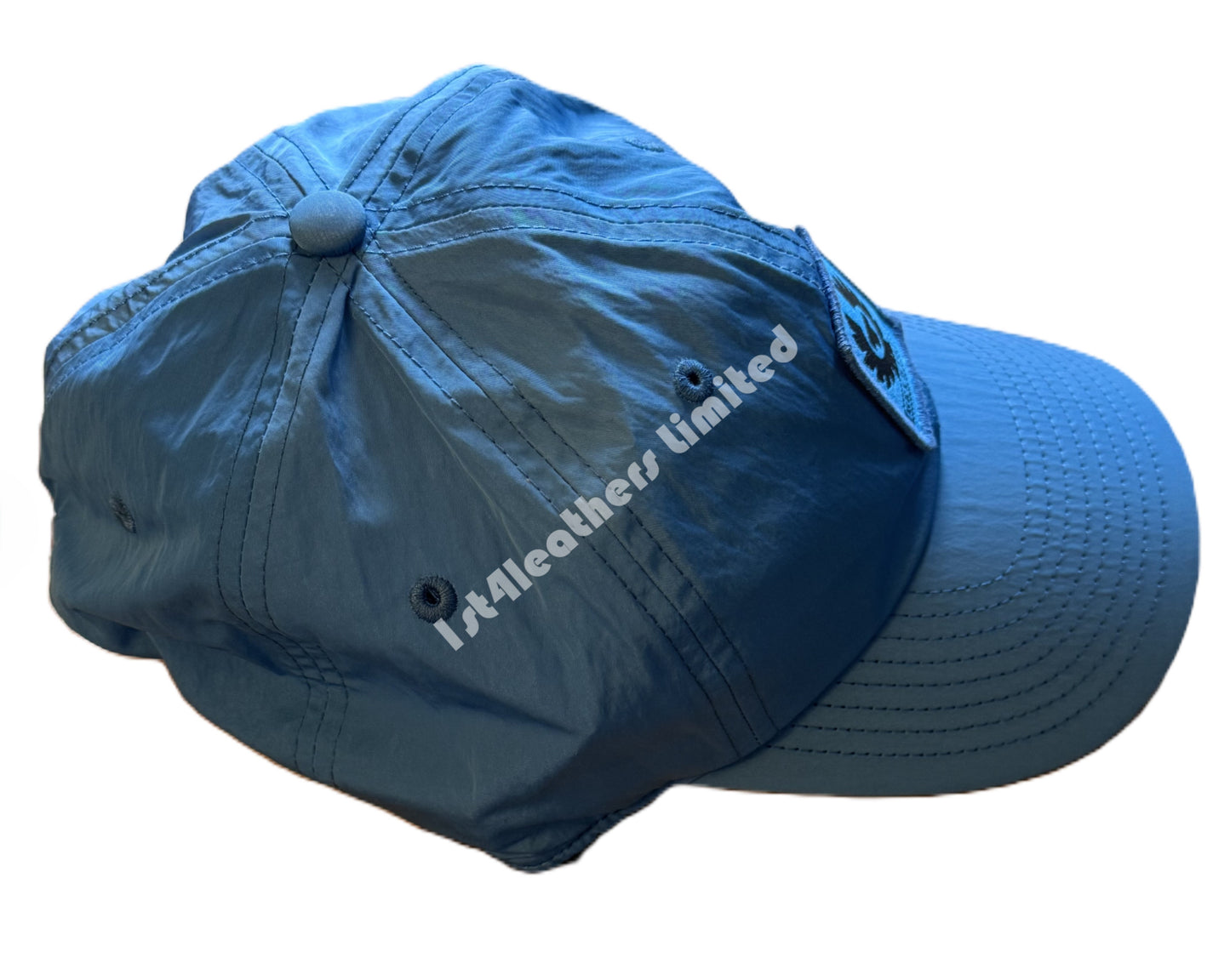 BELSTAFF SHIMMER SHELL PHOENIX LOGO BASEBALL CAP TONAL OCEAN BLUE RRP £75 BNWT