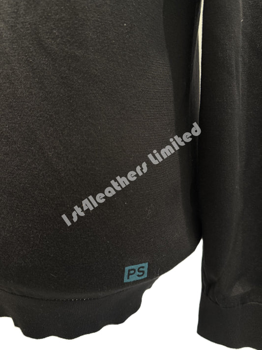 PAUL SMITH PS ORGANIC COTTON HALF ZIP JUMPER BLACK RRP £155 BNWT