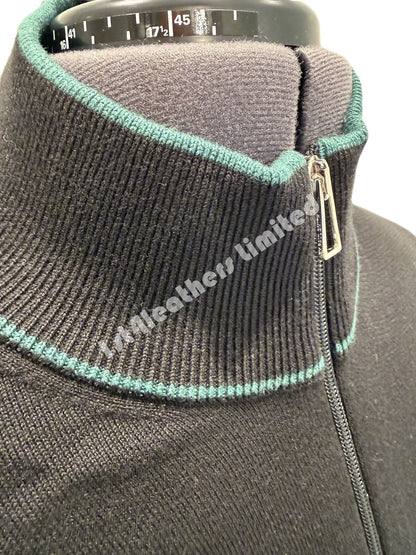 PAUL SMITH PS ORGANIC COTTON HALF ZIP JUMPER BLACK LARGE RRP £155 BNWT