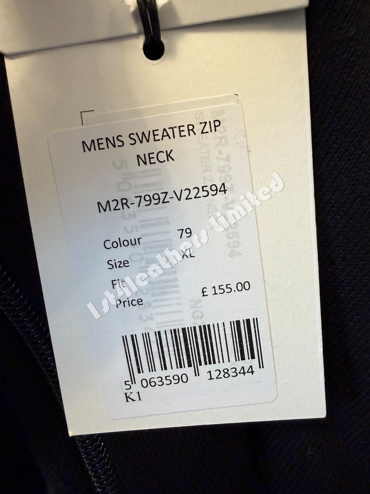 PAUL SMITH PS ORGANIC COTTON HALF ZIP JUMPER BLACK LARGE RRP £155 BNWT