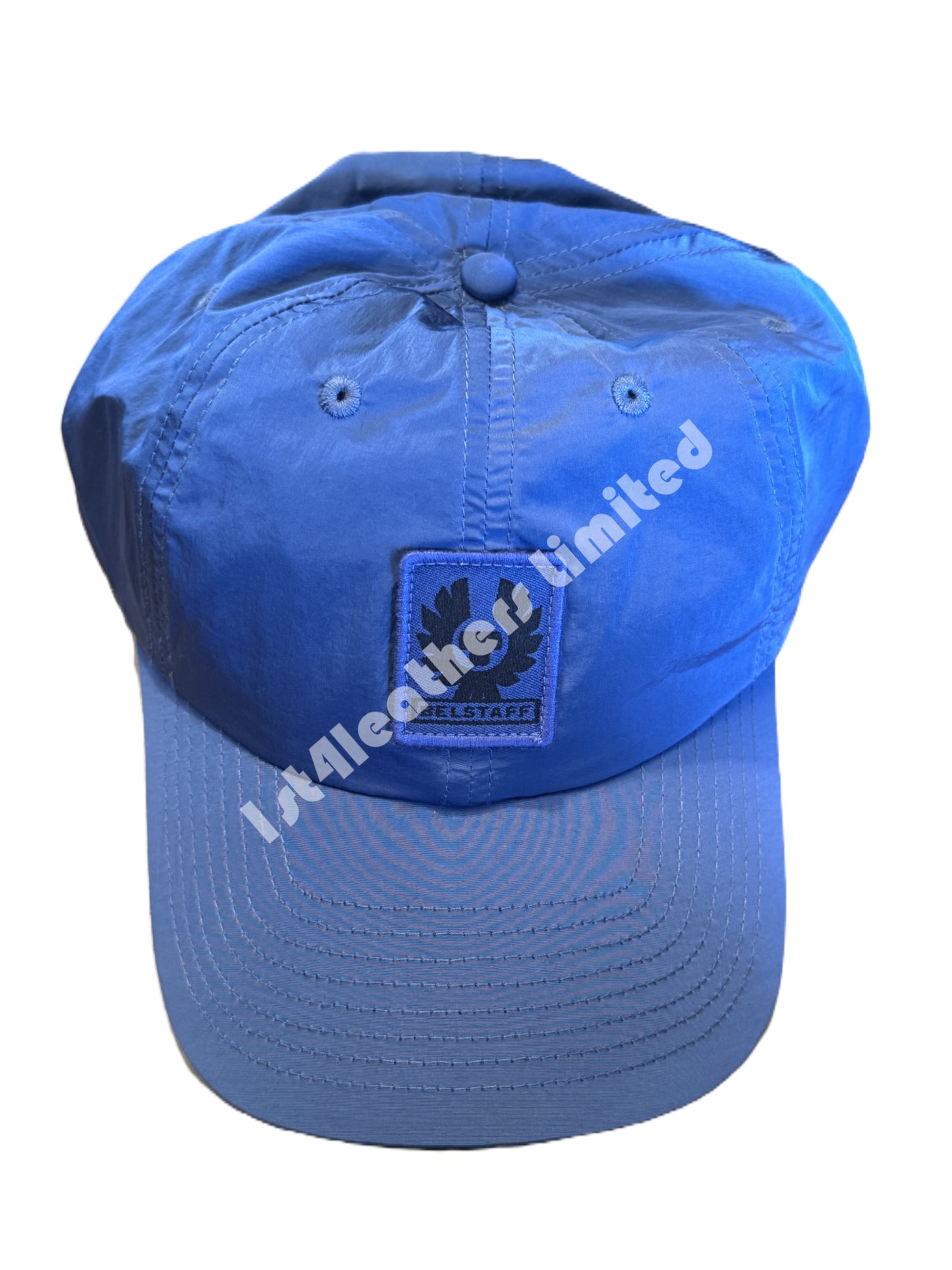 BELSTAFF SHIMMER SHELL PHOENIX LOGO BASEBALL CAP TONAL FORWARD BLUE RRP £75 BNWT